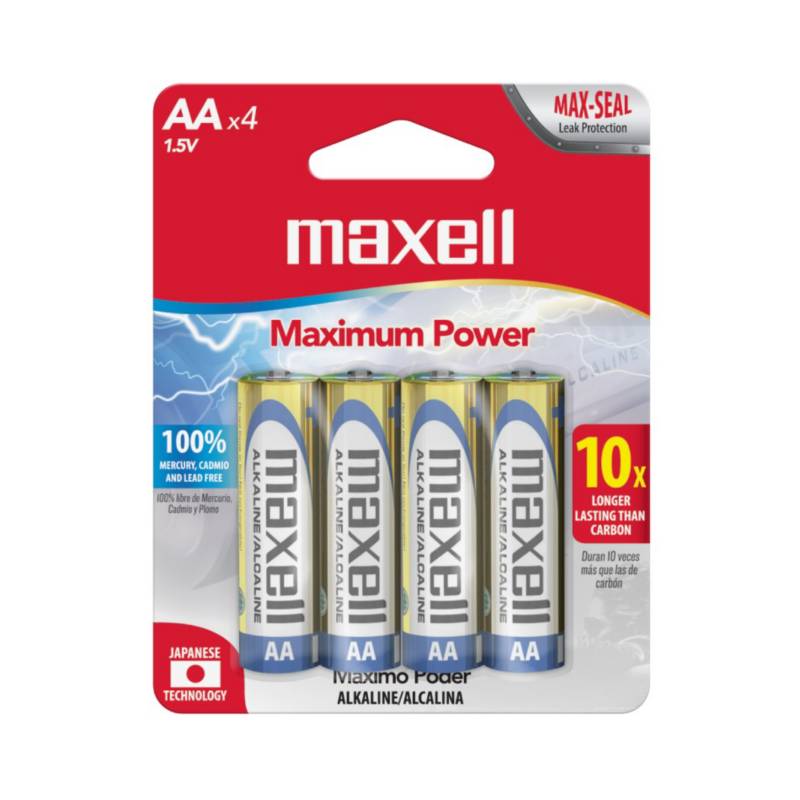 PILA ALCALINA AA LR6 4U. MAXELL al por Mayor ≫ Plasticosur